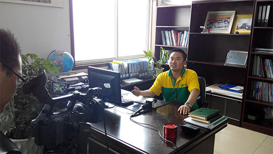 青島電視臺(tái)記者來路博環(huán)保采訪